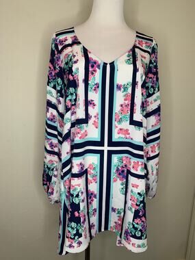 Lovers + Friends Gracie Scarf Floral Print Dress Sz Medium